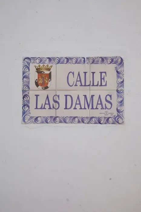 Framed Print : Dominican Republic, Santo Domingo, Zona Colonial, sign for Calle Las Damas, first Framed Print : Dominican Republic, Santo Domingo, Zona Colonial, sign for Calle Las Damas, first