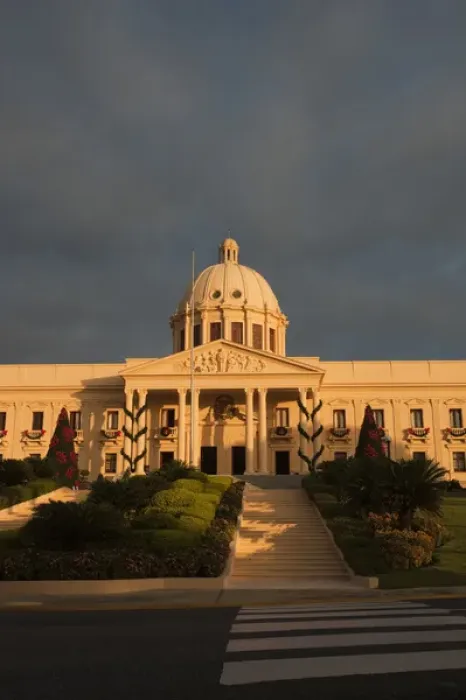 Framed Print : Dominican Republic, Santo Domingo, National Palace Government building, dawn Framed Print : Dominican Republic, Santo Domingo, National Palace Government building, dawn