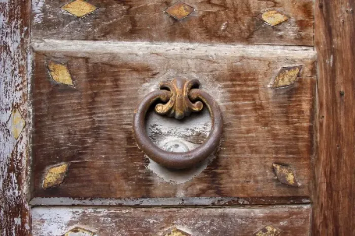 Framed Print : door handle Framed Print : door handle