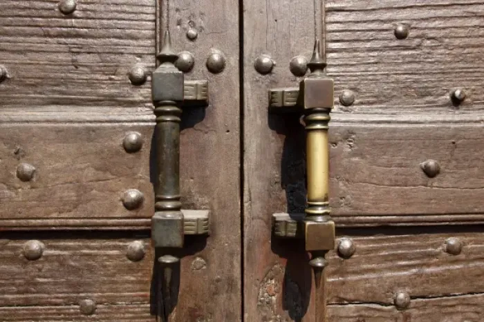 Framed Print : door handle Framed Print : door handle