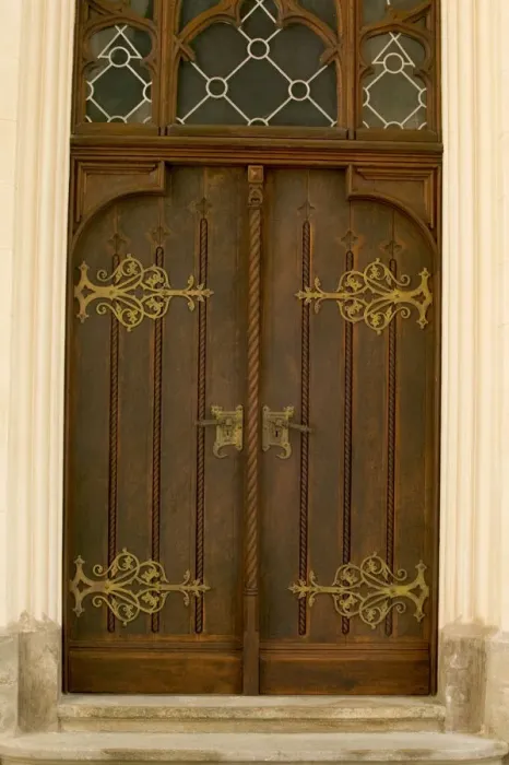 Framed Print : door, Hluboka Castle, Czech Republic, Ceske Budejovice