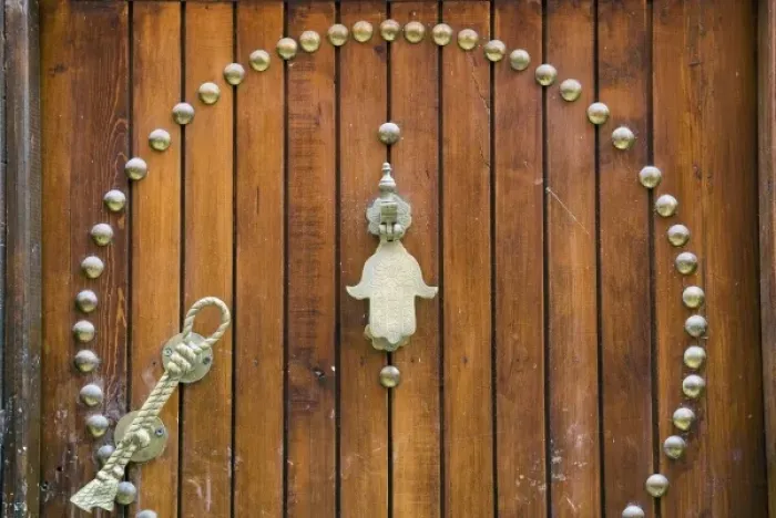 Framed Print : Door in the Souk, Marrakech (Marrakesh), Morocco, North Africa, Africa