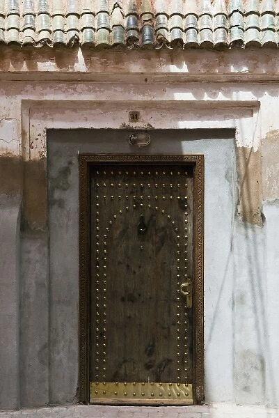 Door in the Souk, Marrakech (Marrakesh), Morocco, North Africa, Africa