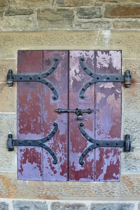 Framed Print : Doors with wrought iron hinges are found in an outdoor passageway at Cardiff Castle Framed Print : Doors with wrought iron hinges are found in an outdoor passageway at Cardiff Castle