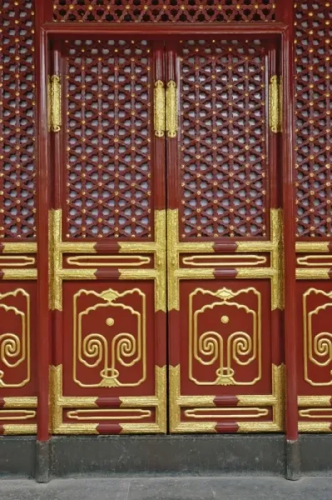 Framed Print : Doorway details, Forbidden City, Beijing, China Framed Print : Doorway details, Forbidden City, Beijing, China