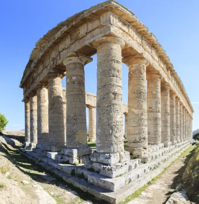 Framed Print : Dorian Temple of Segesta. 5th Century BC. Sicily, Italy Framed Print : Dorian Temple of Segesta. 5th Century BC. Sicily, Italy