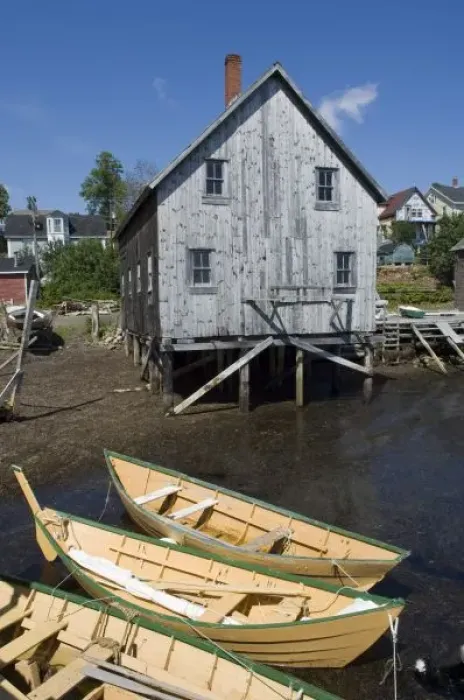 Framed Print : Dory builder, Lunenburg, Nova Scotia, Canada