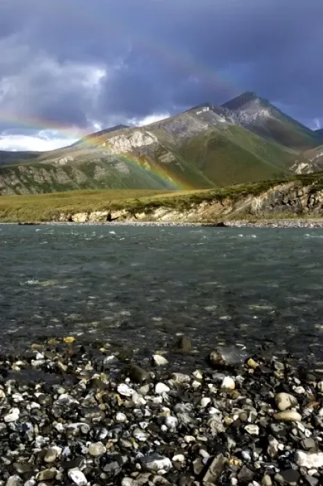 Framed Print : A double rainbow arches over the Kongakut river landcapse - Arctic National Wildlife Framed Print : A double rainbow arches over the Kongakut river landcapse - Arctic National Wildlife