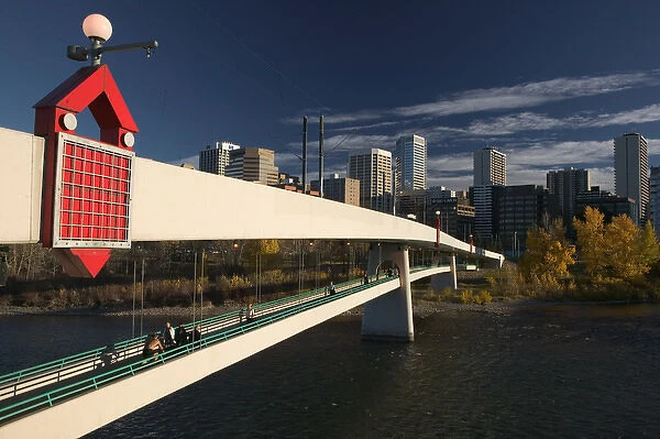 02. Canada, Alberta, Calgary: Downtown Calgary, Pedestrian Bridge View