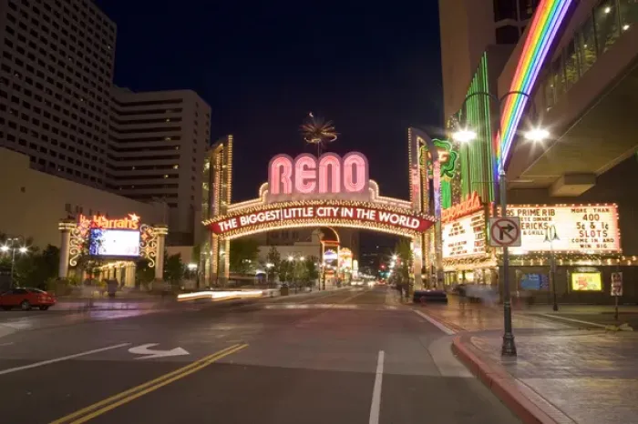 Framed Print : Downtown Reno Nevada Framed Print : Downtown Reno Nevada