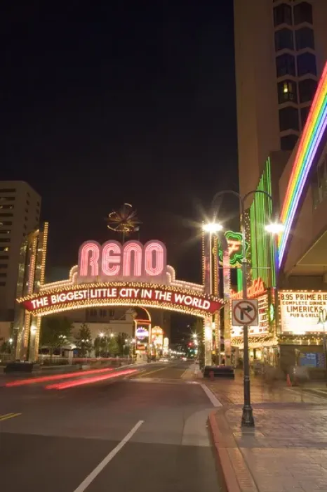 Framed Print : Downtown Reno Nevada Framed Print : Downtown Reno Nevada