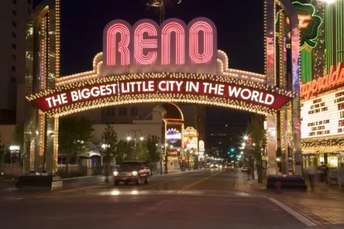 Framed Print : Downtown Reno Nevada Framed Print : Downtown Reno Nevada