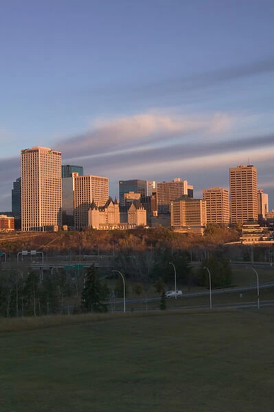 02. Canada, Alberta, Edmonton: Downtown Skyline  /  Dawn