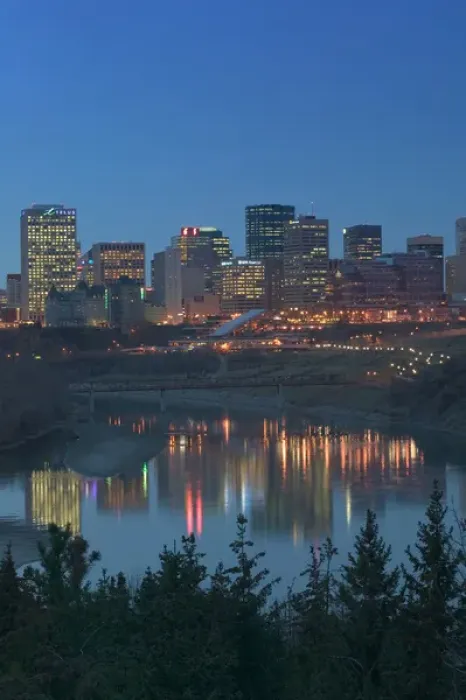 Framed Print : 02. Canada, Alberta, Edmonton: Downtown Skyline / Evening Framed Print : 02. Canada, Alberta, Edmonton: Downtown Skyline / Evening