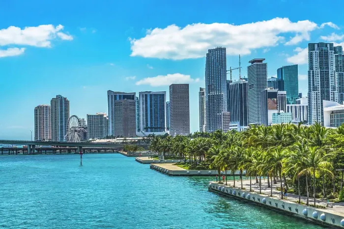 Framed Print : Downtown skyscrapers, Miami, Florida