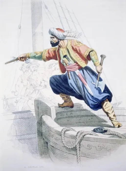 Framed Print : Dragut Reis, corsair warrior who was lieutenant of Barbarossa, d. 1565 Framed Print : Dragut Reis, corsair warrior who was lieutenant of Barbarossa, d. 1565