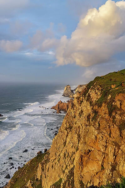 Dramatic seaside cliffs at Cabo do Roca in Colares, Portugal