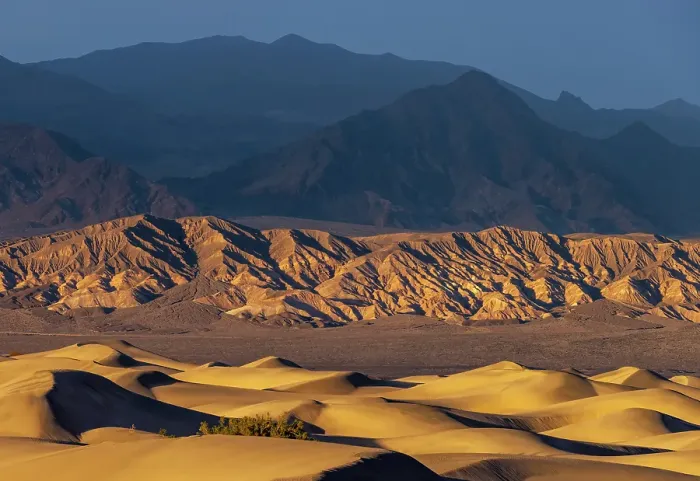 Framed Print : Dramatic sunset light on the Mesquite Sand Dunes in Death Valley National Park, California, USA. (Editorial Use Only) Framed Print : Dramatic sunset light on the Mesquite Sand Dunes in Death Valley National Park, California, USA. (Editorial Use Only)