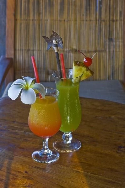 Drinks offered at Fregate Resort island