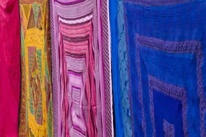 Framed Print : Drying colorful fabric, Leh, Ladakh, India Framed Print : Drying colorful fabric, Leh, Ladakh, India