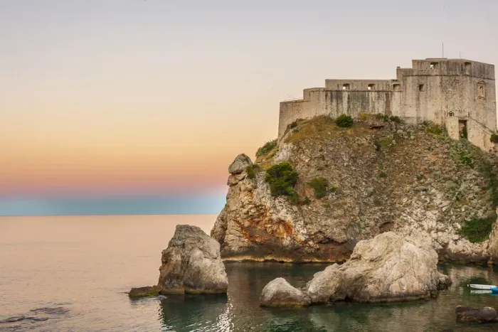 Framed Print : Dubrovnik, Croatia. Fortress Lovrijenac on the Adriatic Sea