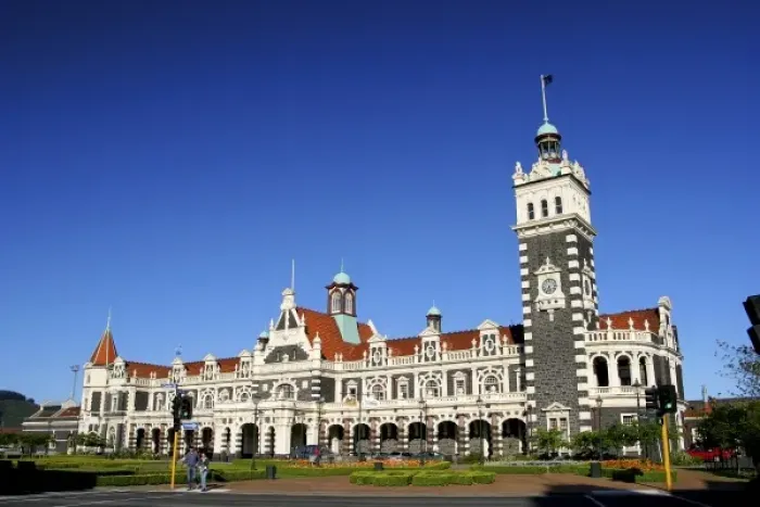 Framed Print : Dunedin, New Zealand. Dunedins historic train station Framed Print : Dunedin, New Zealand. Dunedins historic train station