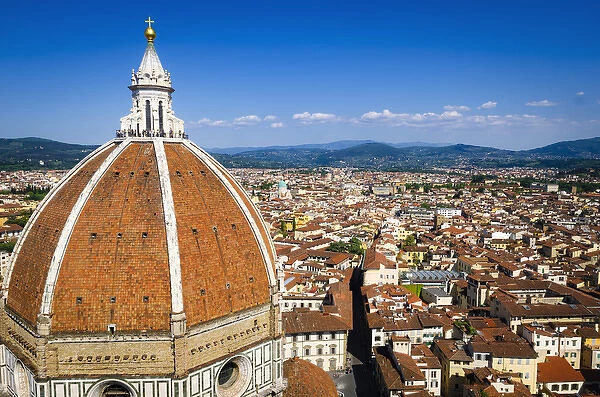 The Duomo dome and rooftops from Giottos Bell Tower (Campanile di Giotto), Florence