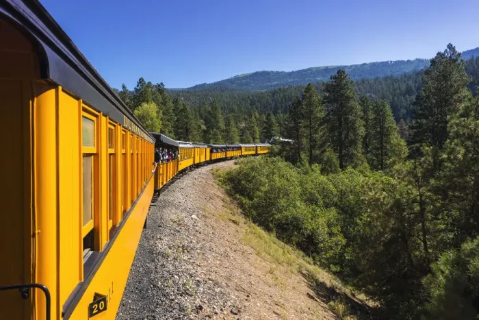 Framed Print : Durango & Silverton Narrow Gauge Railroad, San Juan National Forest, Colorado, USA