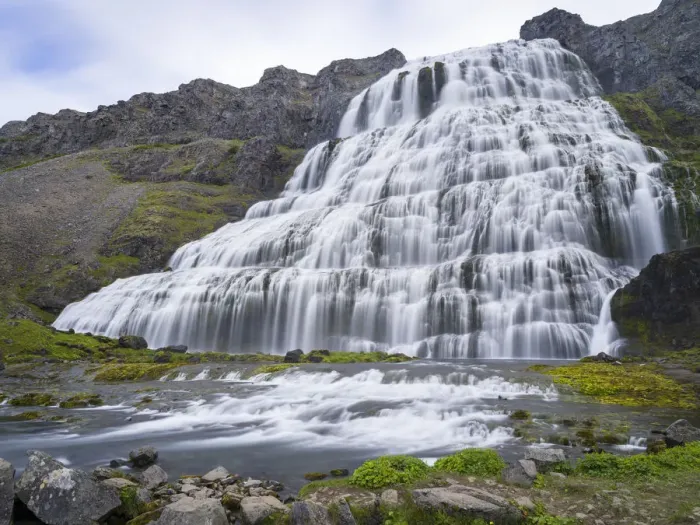 Framed Print : Dynjandi waterfall, an icon of the Westfjords in northwest Iceland