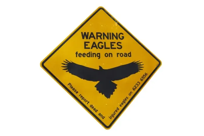 Framed Print : Eagle Warning Sign, Australia