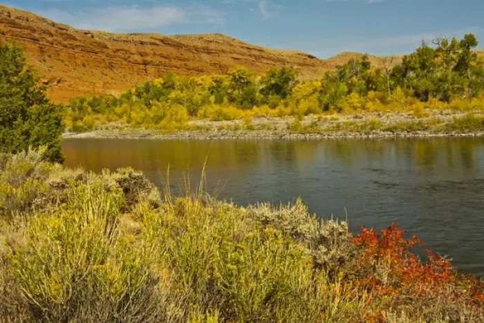 Framed Print : early autumn, Wind River, Wind River Reservation, Wyoming, USA