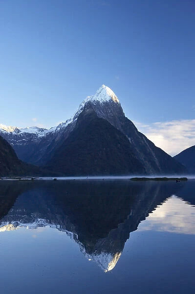Early light on Mitre Peak, Milford Sound, Fiordland National Park, South Island