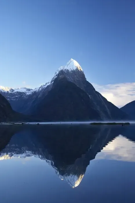 Framed Print : Early light on Mitre Peak, Milford Sound, Fiordland National Park, South Island