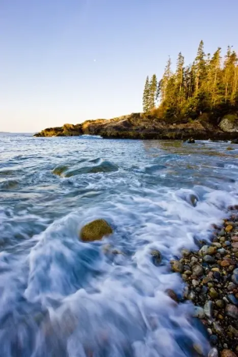 Framed Print : Early morning on Little Hunters Beach in Maines Acadia National Park