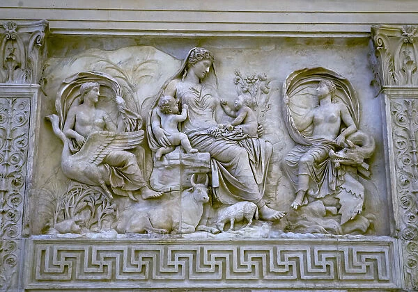 Earth Mother Roman Goddess Statue Ara Pacis Altar of Augustus Peace, Rome, Italy