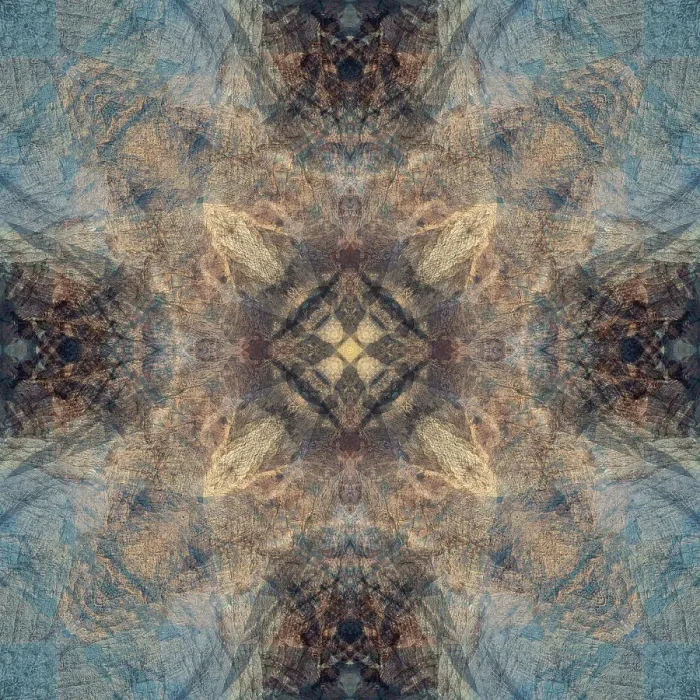 Framed Print : Earth tone and blue abstract