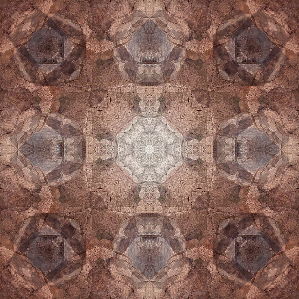 Earth tone kaleidoscope abstract