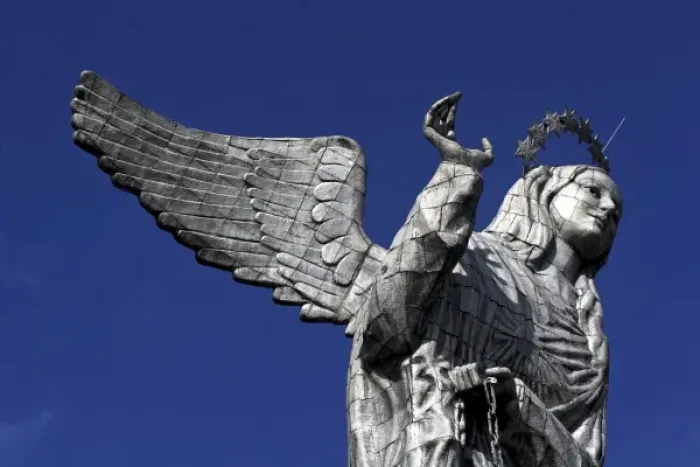 Framed Print : Ecuador, Quito. The Virgin of Panecillo watches over the capitol of Ecuador against a blue sky Framed Print : Ecuador, Quito. The Virgin of Panecillo watches over the capitol of Ecuador against a blue sky