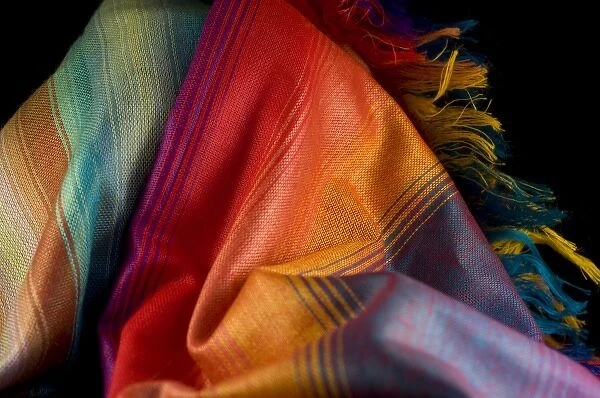 Ecuador. Typical Ecuadorian handicrafts, colorful textiles. (PR)