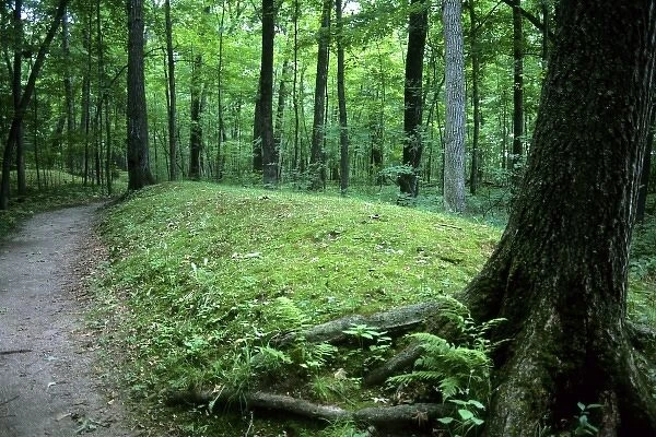 Effigy Mounds at Lizard Mound Park at West Bend, Wisconsin