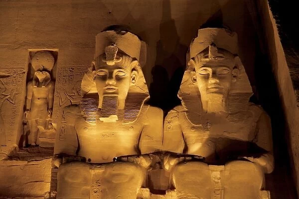 Egypt, Abu Simbel, The Greater Temple of Ramses II, Four Colossal statues of King