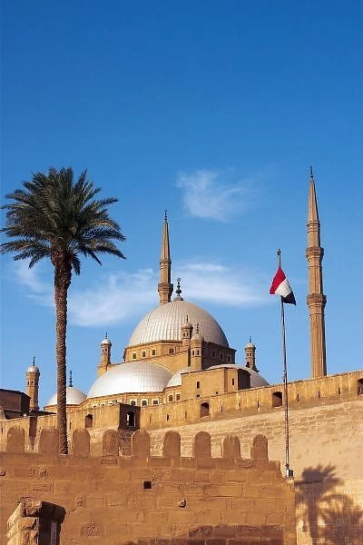 Egypt, Cairo, Citadel, Muhammad Ali Mosque also called the Alabaster Mosque in Cairo, exterior view