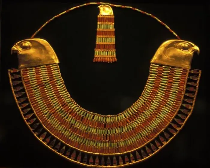 Framed Print : Egypt, Cairo, Gold and fiance beaded necklace, Tomb of Tutankhamun, Cairo Museum Framed Print : Egypt, Cairo, Gold and fiance beaded necklace, Tomb of Tutankhamun, Cairo Museum
