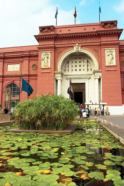 Egypt, Cairo, the Museum of Egyptian Antiquities, Papyrus in a Lily Pond in front