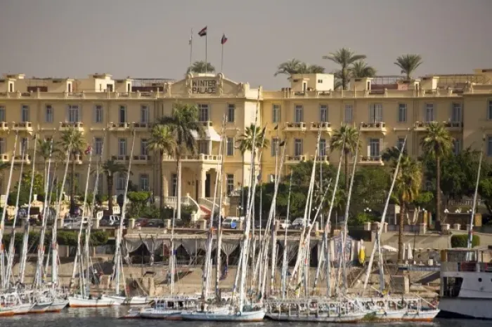 Framed Print : Egypt, Luxor. The historic Winter Palace Hotel founded in 1887 along the riverside Framed Print : Egypt, Luxor. The historic Winter Palace Hotel founded in 1887 along the riverside
