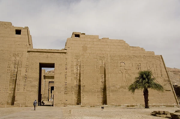 Egypt, Luxor, West Bank, Medinet Habu Temple (aka Djanet). Main entry