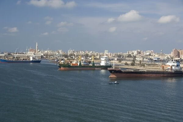 Egypt, Mediterranean Sea, Port Said. City views of Port Said