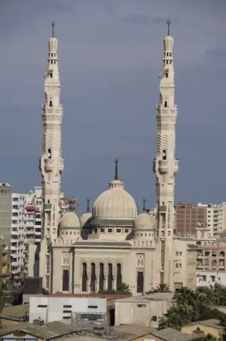 Framed Print : Egypt, Mediterranean Sea, Port Said. Mosque Framed Print : Egypt, Mediterranean Sea, Port Said. Mosque