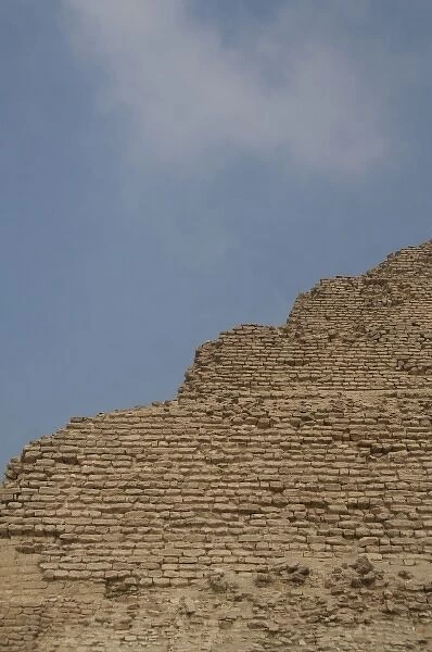 Egypt, Saqqara. Ancient step pyramid of Zoser