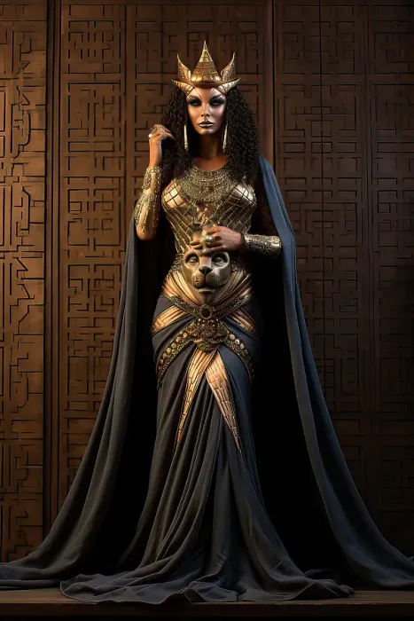 Framed Print : Egyptian queen in exotic garb. ©Jim Zuckerman  /  Jaynes Gallery  /  DanitaDelimont.com (AI)